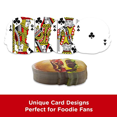 Gamago Hamburger Playing Cards - Hamburger Shaped Deck Of Cards To Play Your Favorite Card Games For Birthdays, Stocking Stuffer