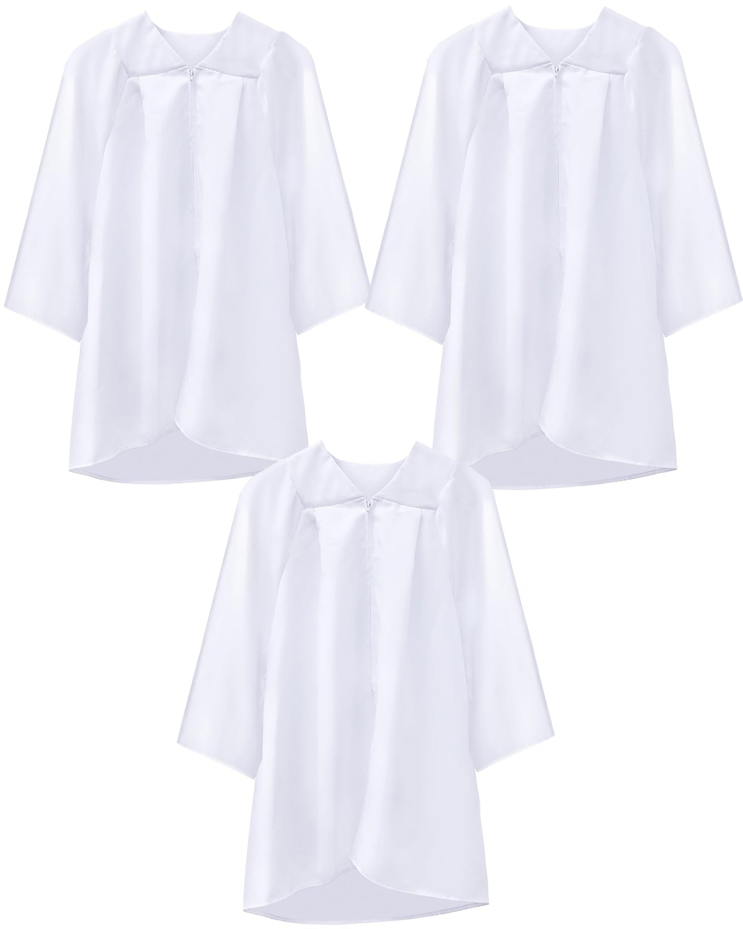 Toulite 3 Pcs Unisex Matte Choir Robes Kids Graduation Gown for School Judge Robes Costume for Baptism Church Event Pastor(Size