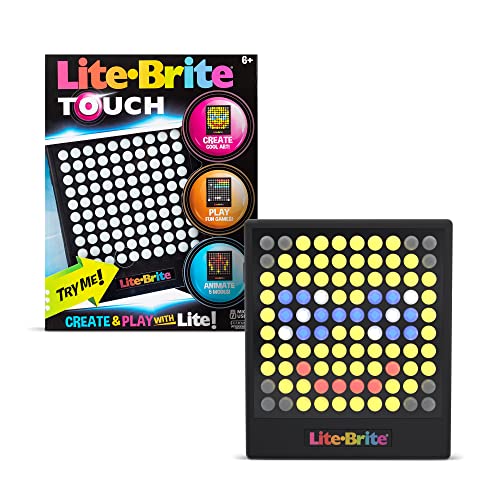 Lite-Brite Touch - Create, Play And Animate - Light Up Portable Stem Sensory Learning Toy, Creative Art Stem Toy For Girls, Boys, Unisex, Toddler, Holiday, Birthday, Gift, Ages 6+