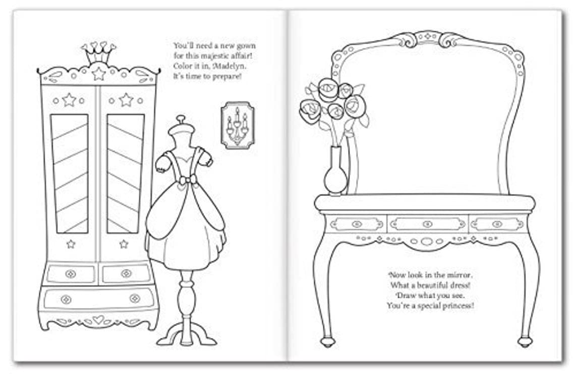 Personalized Coloring & Activity Book For Kids - I See Me! (Princess)