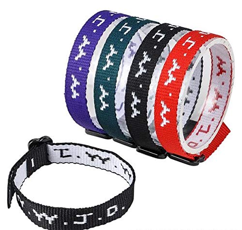 Rhode Island Novelty W.W.J.D. Webbing Bracelet Assortment (12 Pc)