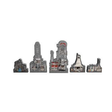 Rebel Studio Frostpunk The Board Game Timber City Expansion - Deluxe Wooden Building Meeples Set, Aesthetic Game Upgrade, 16+, 1
