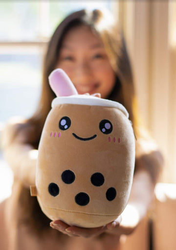 The Original Boba Tea Reversible Boba Plush - Happy To Mad (Reversible Boba Plushie)