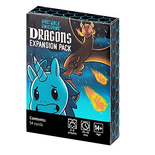 Unstable Games - Unstable Unicorns Dragons Expansion Pack - Designed To Be Added To Your Unstable Unicorns Card Game
