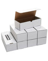 Fageverld Toploader Storage Box - Cardboard, Holds 1200 Sports Cards, 8 Count, White