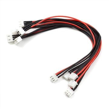elechawk JST-XH 2S Balance Plug Extension Lead Wire 200mm 5PCS for LiPo Battery Charging, 22AWG Silicone