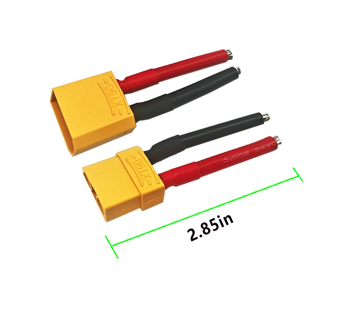 ZHOFONET 3 Pairs XT90 Pigtail,XT90 Wire XT90 Plug Male and Female Connector with 5cm 10AWG Silicone Wire for RC Lipo Battery FPV