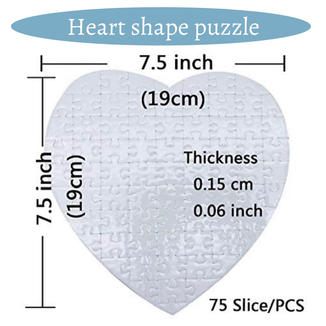 Personalized Photo Puzzles (Heart Shape, 75Piece, 8X8In.)