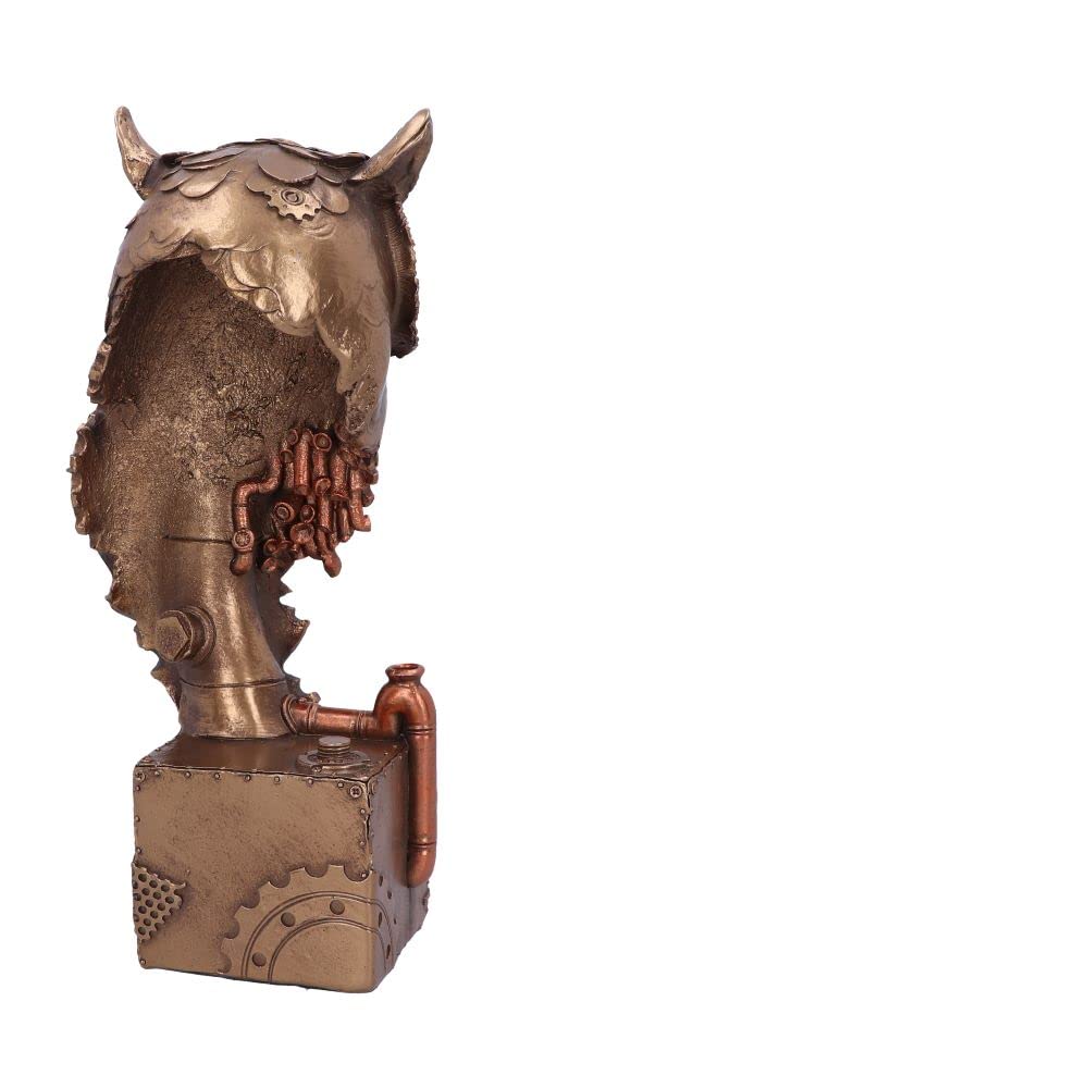 Nemesis Now Steampunk Ohm Owl Figurine, Resin, Bronze, 29Cm