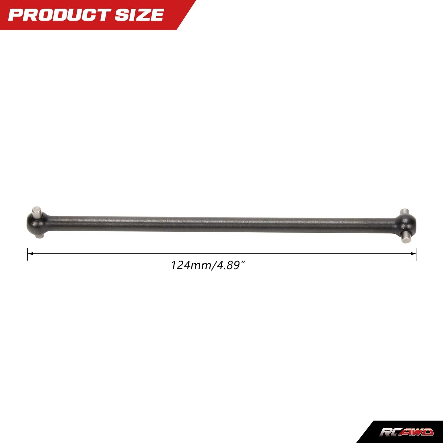 RCAWD Center Drive Shaft 116mm Dogbone for ARRMA 6S, 1/8 Outcast Kraton Talion Notorious Typhon & 1/7 Fireteam Upgrades, Hop Ups
