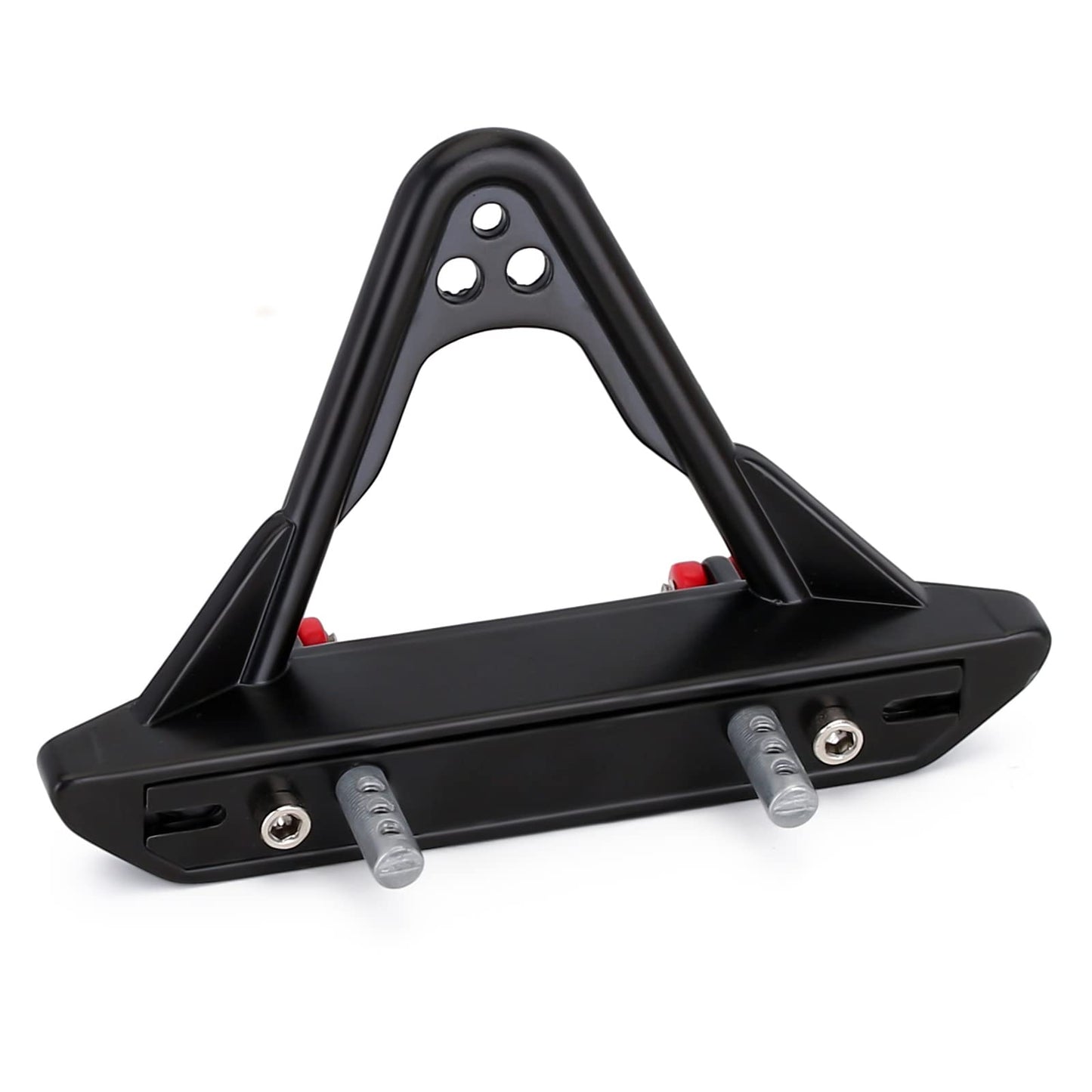 INJORA RC Front Bumper 1/24 Metal Bumper with Lights for SCX24 Gladiator Bronco JLU Deadbolt C10 B17 Axial Upgrade Parts(A)