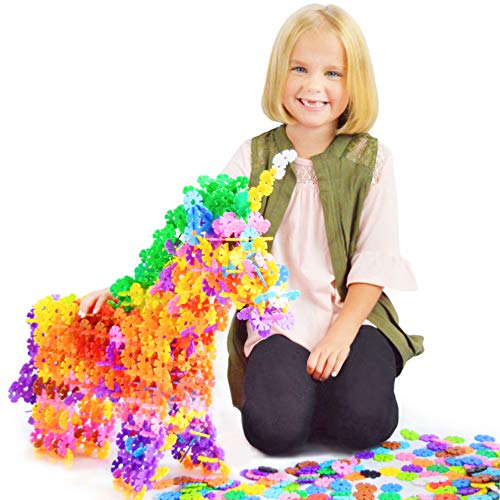 Brain Flakes 500 Piece Set, Ages 3+, Interlocking Plastic Disc Toy For Creative Building, Educational Stem Learning, Construction Block Play For Kids, Teens, Adults, Boys, And Girls