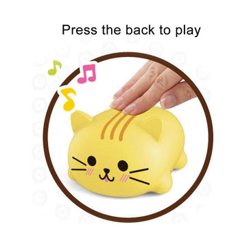 Dilwe Musical Scale Cat - Touch Sensitive Piano Toy, Silicone, Model 1, Approx. 8x6x3.5cm, Fun Learning Gift for Kids