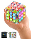 Power Your Fun Cubik Led Flashing Cube Memory Game - Electronic Handheld Game, 5 Brain Memory Games For Kids Stem Sensory Toys Brain Play Puzzle Fidget Light Up Cube Stress Relief Fidget Toy (Tie Dye)
