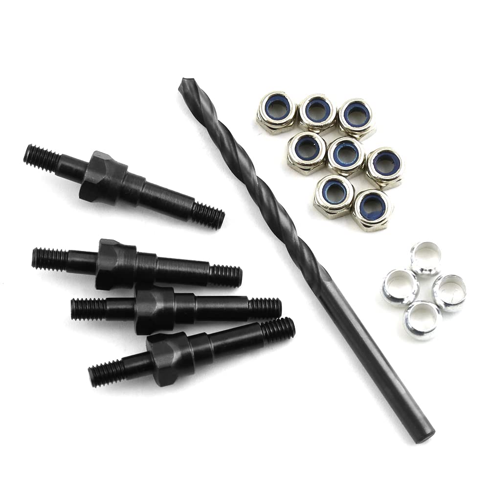 PLESIU Shock Standoff Set #45 Steel AR6SSS for Arrma 6S Models - Black Upgrade Parts