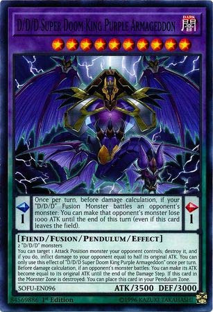 Yu-Gi-Oh! - D/D/D Super Doom King Purple Armageddon - Sofu-En096 - Common - 1St Edition - Soul Fusion