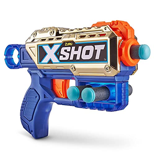 XShot Excel Royale Edition Reflex 6 & Kickback Combo Pack - Golden Foam Dart Blaster with 16 Darts - Fun Shooting Toy for Kids & Teens