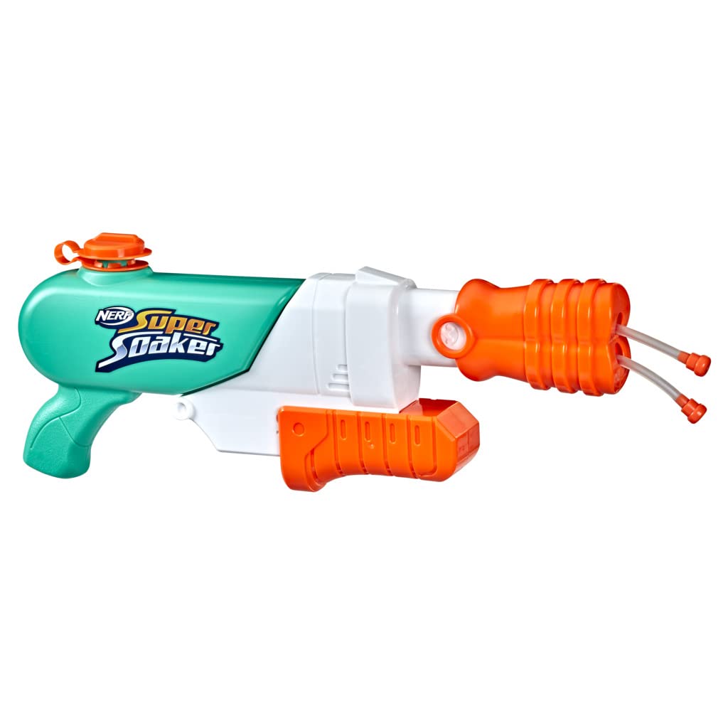 Nerf Super Soaker Hydro Frenzy Water Blaster, Wild 3-in-1 Soaking Fun, Adjustable Nozzle, 2 Water-Launching Tubes, for Kids Teen