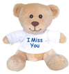 Hug-A-Booboo “I Miss You” Plush Teddy Bear - Super Cute 6” Small Plush Teddy Bear With Sweet Caring Message T-Shirt, Great For Gift, Gift Basket, Love, Military,Comfort A Friend