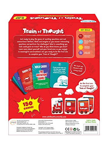 Skillmatics Card Game - Train Of Thought, Fun For Family Game Night, Educational Toys, Travel Games For Kids, Teens And Adults, Gifts For Boys And Girls Ages 6, 7, 8, 9 And Up