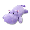 Go! Games Snoozimals Ernie The Hippo Plush Toy, 20in Purple Stuffed Animal, Adorable Soft Hippo for Kids