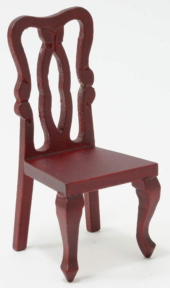 Classics By Handley Dollhouse Miniature Side Chair, Mahogany