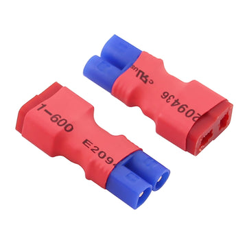 rflaueo 4pcs T-Plug Style to EC2 Male Female RC Connector Adapter(E13-4)