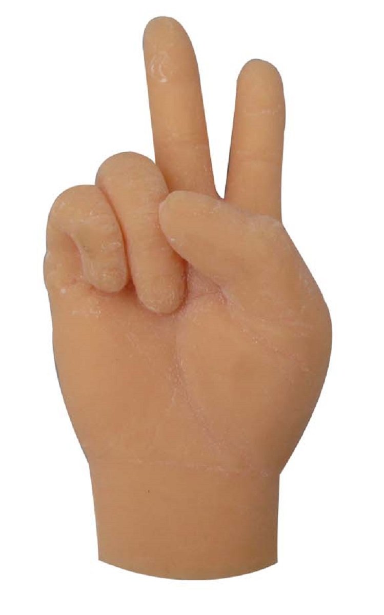 Thegag Finger-Hands Rock Paper Scissors Game Set Of 6 Hands 2 Of Each Tiny-Finger-Hand Realistic Feeling Soft Finger Puppets-Mini-Gag-Gift Stocking-Stuffer Really-Weird-Stuff