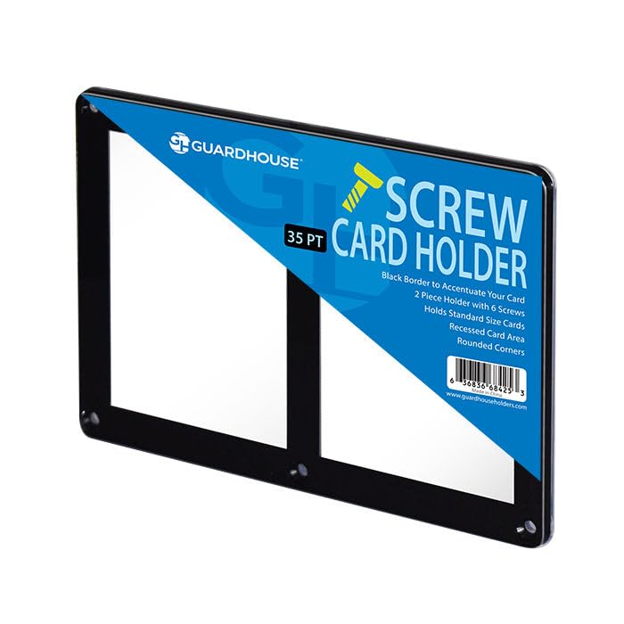 Guardhouse Screw-Close Two Trading Card Display Holder Black Border 35 Pt Pack Of 3