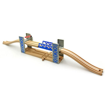 Wooden Train Track Accessories Wooden Crane Toy Set with Train Cars for 3 4 5 Year Old Boys Kids Other Major Wooden Rail Brands