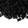 Feleph 100Pcs 2X4 Bricks Black Pieces Parts Classic Building Creative Play Blocks Set Parts Toy Accessories Compatible With 3001 Major Brick Brands