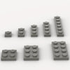 Classic Building Plate Assortment Pack, 100Pcs Dark Gray Bulk Plates With 8 Size Building Plate Base Plate, Compatible With Lego