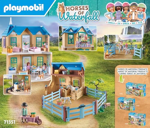 Playmobil Horses Of Waterfall Isabella And Lioness With Laundry Area - 71357