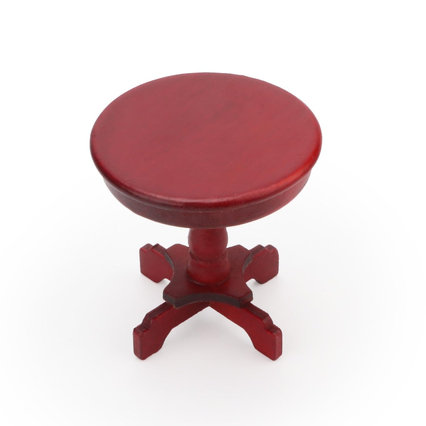 Miniature Dollhouse End Table 1:12 Scale Wooden Furniture Round Side Tea Table Model for Dollhouse Acessories Coffe Tables Livin