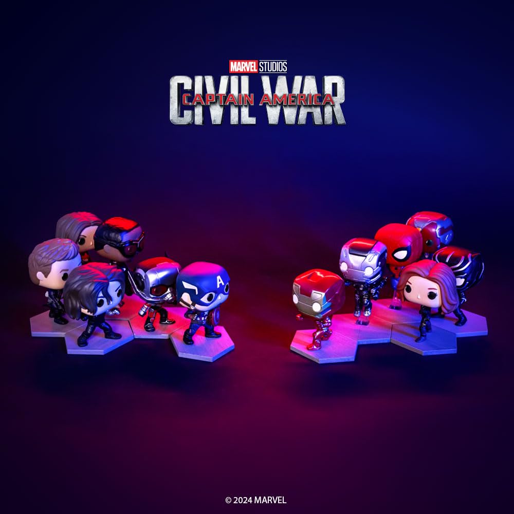 Funko POP! Marvel: Civil War Build A Scene - Iron Man - Captain America - Collectable Vinyl Figure - Gift Idea - Official Merchandise - for Kids & mature-themeds - Movies Fans