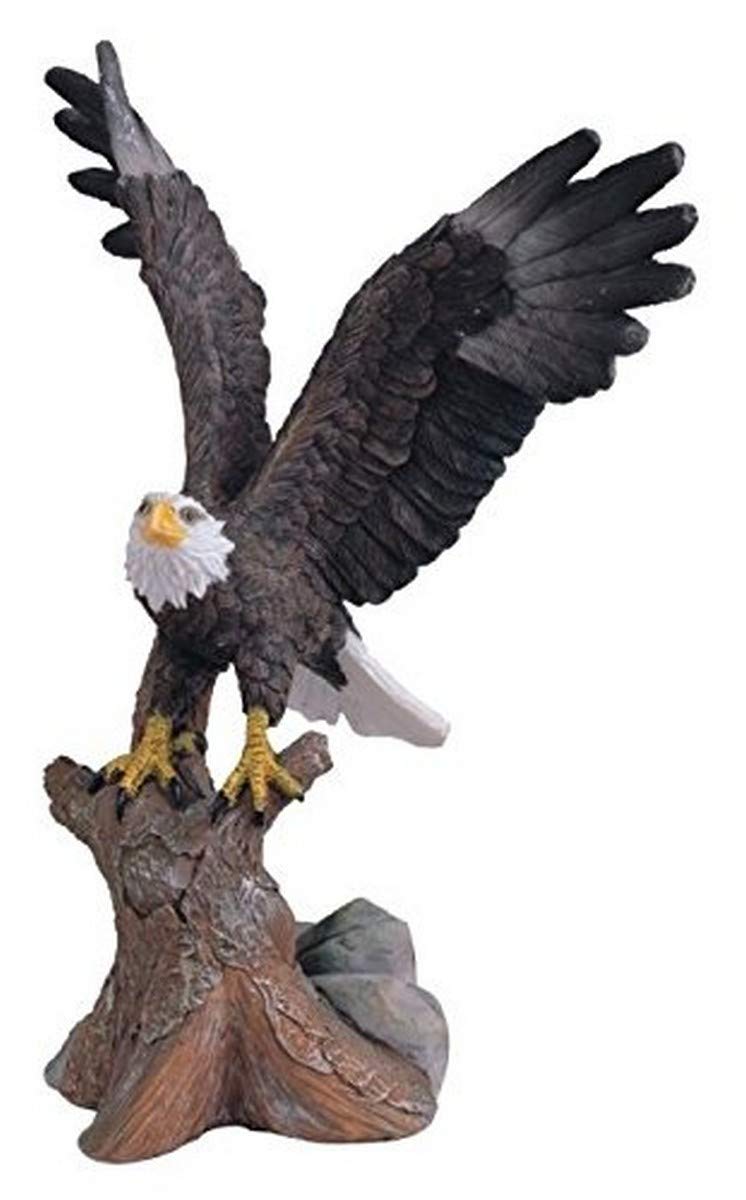 Stealstreet Ss-G-54164 Small Brown & White Bald Eagle Soaring From Tree Figurine, 6.75'