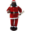 Christmas Time 58-In. African American Dancing Santa Claus With Naughty & Nice List | Animated Indoor Christmas Holiday Home Decor | Ct-Asc058-2Rd1-Aa Red