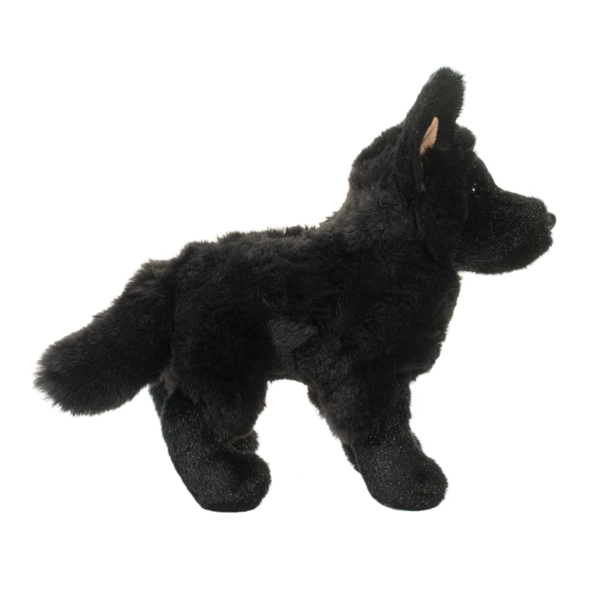 Douglas Black German Shepherd Plush Stuffed Animal, 8" Long, Polyester, Model 3979
