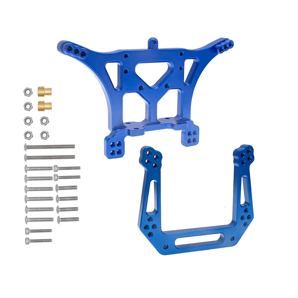 Aluminum Front&Rear Shock Tower Set For 1/10 Traxxas Slash 2Wd Stampede Rustler Vxl Rc Car Upgrade Parts Replacement Of 3638 363