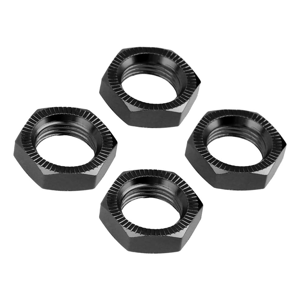Hobbypark 4-Pack Aluminum Alloy 12Mm To 17Mm Wheel Hex Hubs Adapter Extension Conversion Nuts For 1/10 Rc Car Upgrade 1/8 Tires