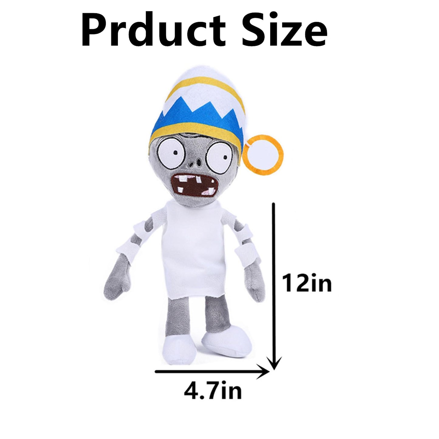 Jhesao 12'' Plants And Buckethead Zombies Plush Toys Normal Zombies Pvz Plushies 1 2 Stuffed Soft Doll Buckethead Zombies New