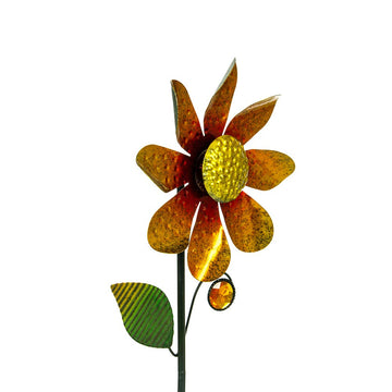 Venniy 2Pack Garden Wind Spinners,Metal Wind Sculptures Outdoor Windmill Flower Pinwheel Decorations For Yard Lawn Patio Decor