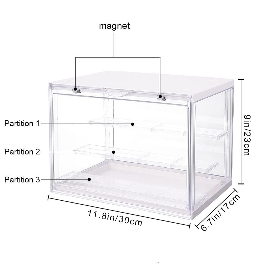 Seewavom Acrylic Clear Display Case Dustproof Blind Box Transparent Assemble Storage Showcase Collection Acrylic Cube For Toy Do