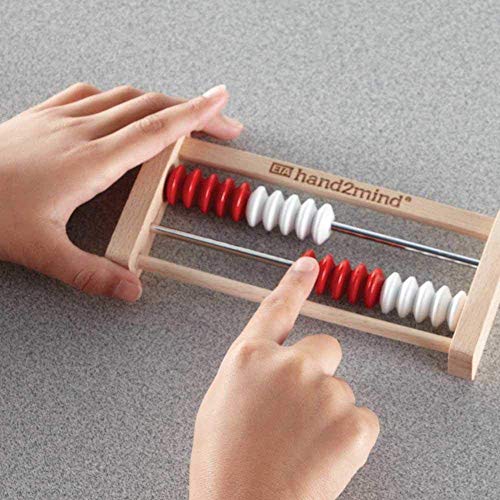 Hand2Mind Mini 20 Bead Wooden Rekenrek, Abacus For Kids Math, Math Manipulatives Kindergarten, Counting Rack For Kids, Counters For Kids Math, Educational Toys For Elementary Kids (Set Of 4)