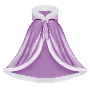 Visofayo Girls Dress Up Hodded Cape Toddler Costume For Princess Cloaks