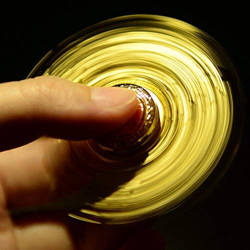 Golden Fidget Spinners Metal Toys For Adults Kids, Finger Hand Spinner Toy, Goodie Bag Fillers Party Favors Present, Cool Gadget Stress Relief Desk Toy Decoration, Holiday Stocking Stuffer (2 Pcs)