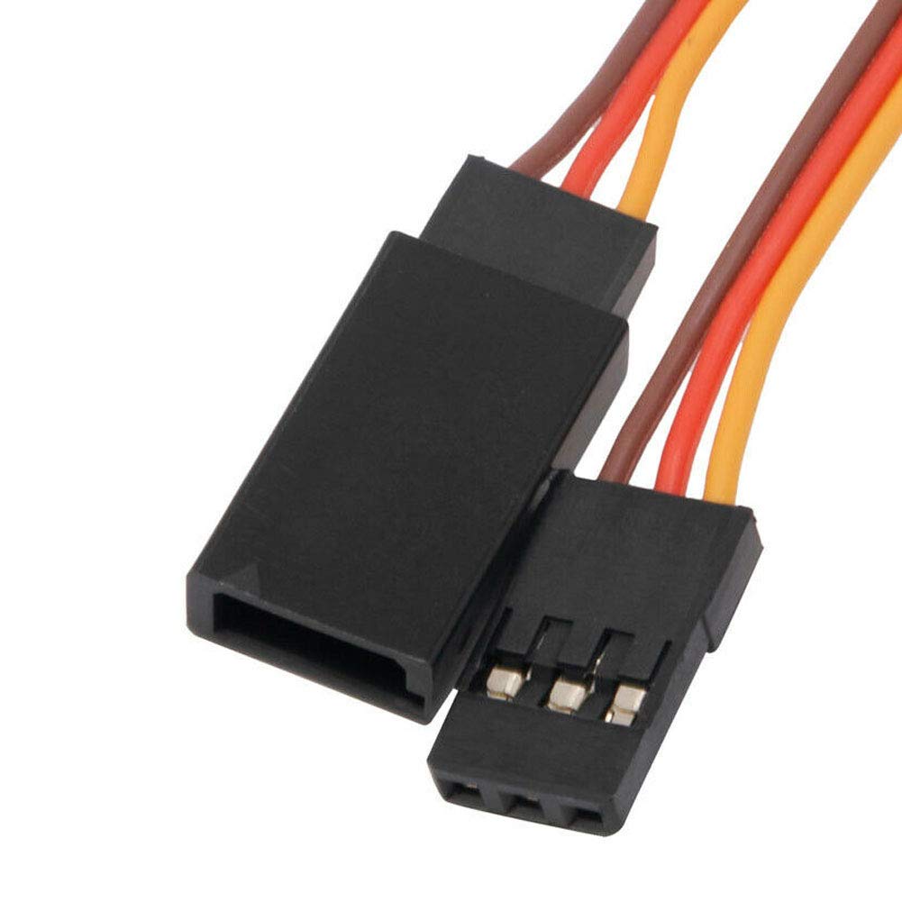 ALAMSCN 3-Pin Servo Extension Cable Cord 10cm/4'' 3.93 inch Female to Male Lead Wire Connector JR for RC Car Airplanes Remote Co