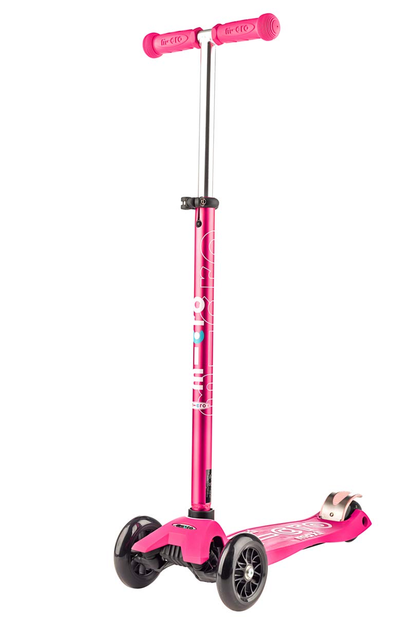 Micro Kickboard - Maxi Deluxe 3-Wheeled, Lean-To-Steer, Swiss-Designed Micro Scooter For Kids, Ages 5-12 (Pink)