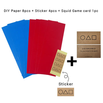 Gashina Story Ddakji(Ttakji) Game 4 Set + Sticker + Invitation Card From The Tv Series Korean Traditional Game- Old-Fashioned Ga