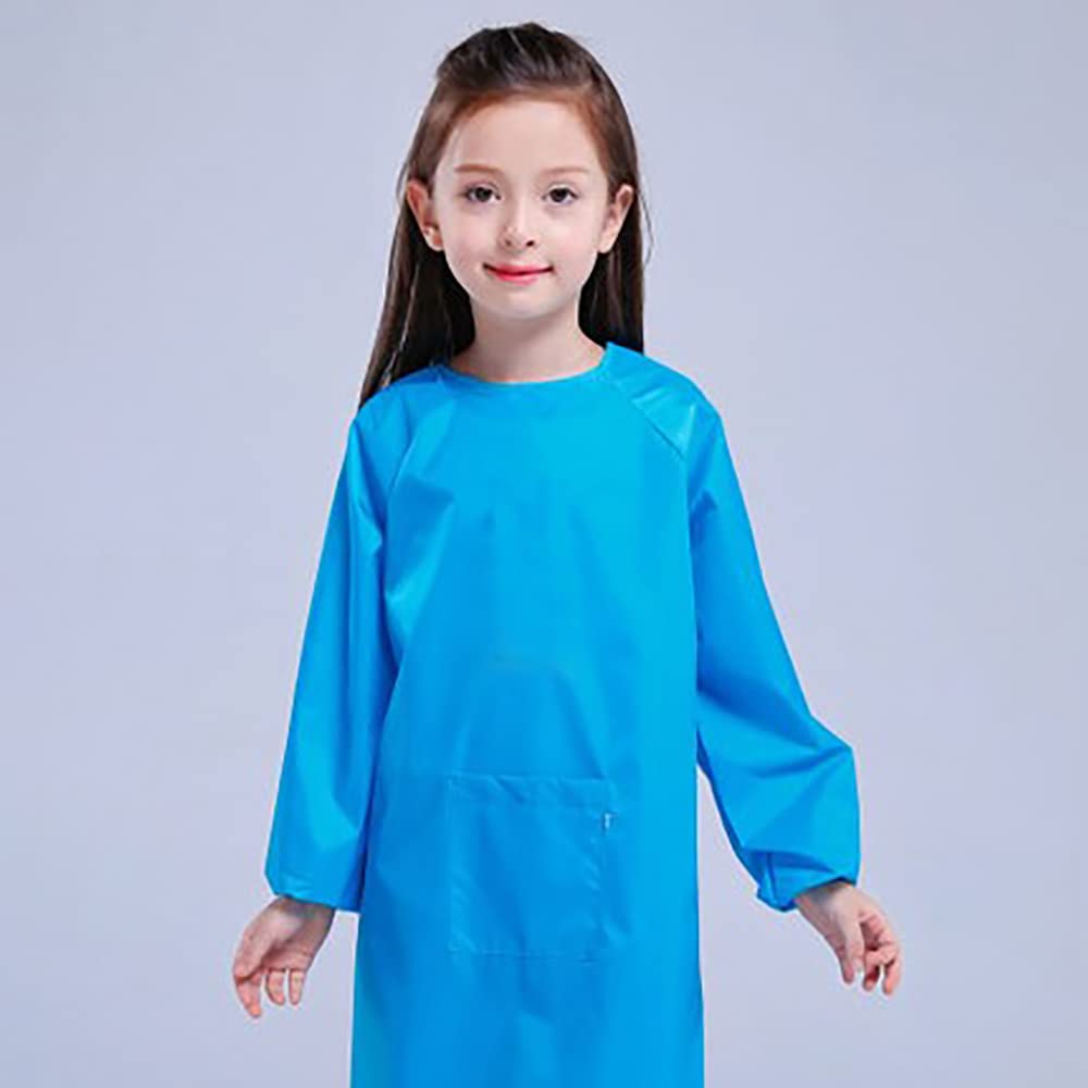 Huahui Kids Art Smock Waterproof Child Artist Painting Apron for Girls and Boys School Art Class Age 5-8